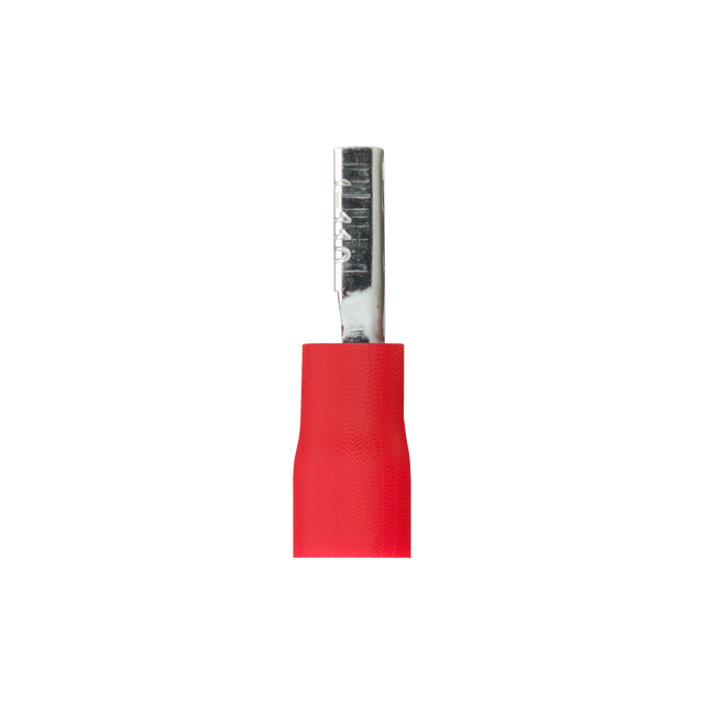 CLIPS FEMELLE PRE-ISOLE 2.8X0.8 MM ROUGE SACHET DE 10