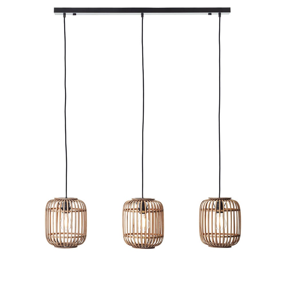 Lampa wisząca MATHIAS beżowa 3xE27x20W bambus wym:148,5x101,5x22cm IP20 Endon