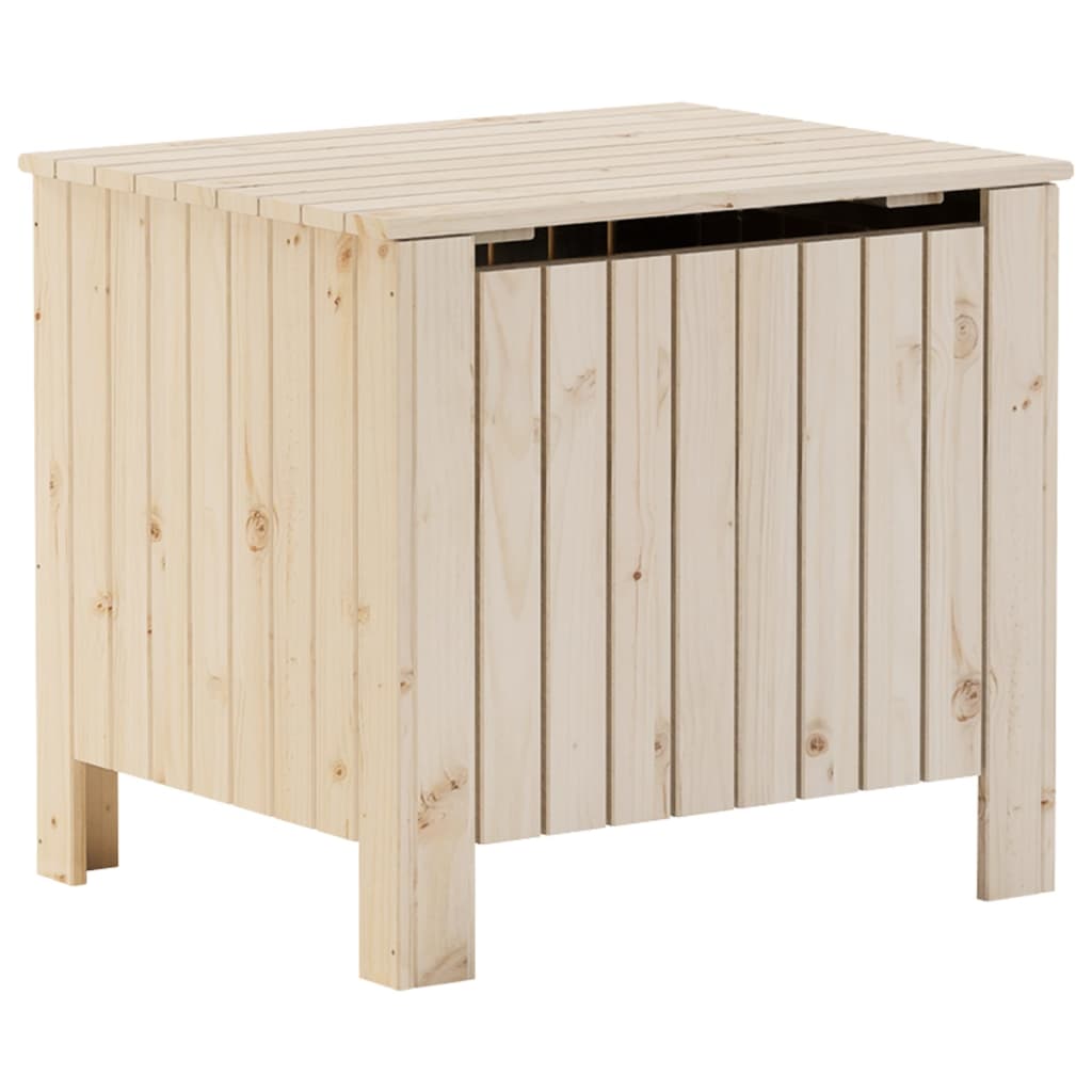 Coffre de rangement avec couvercle RANA en pin massif 60x49x54 cm ...