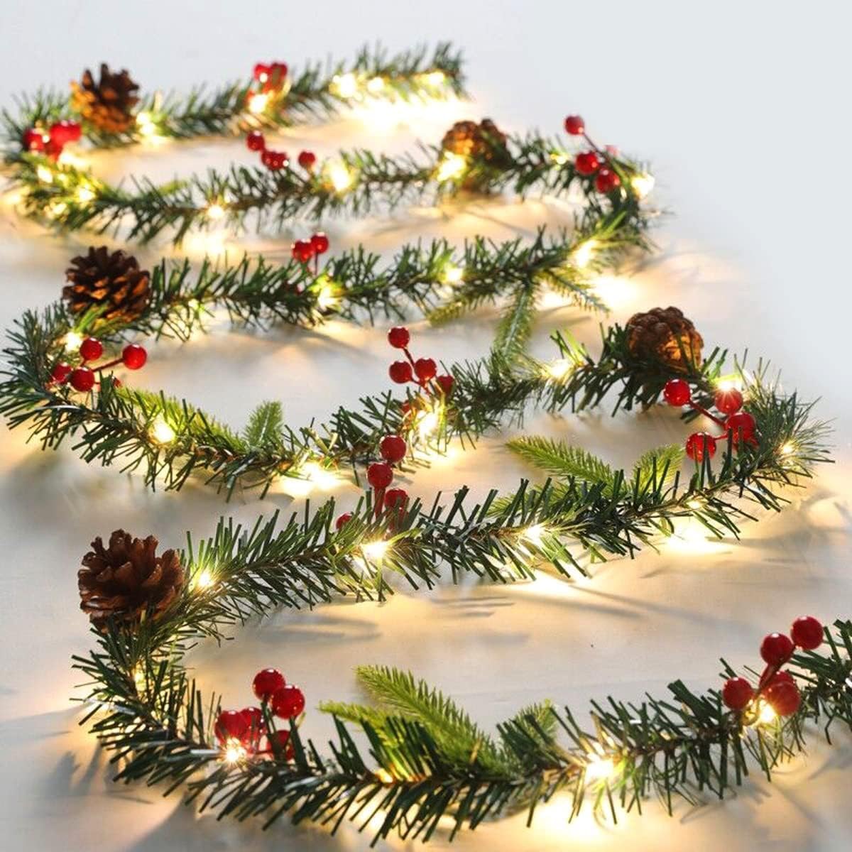 Guirlande lumineuse pour sapin de Noël 4 mètres, décoration de Noël