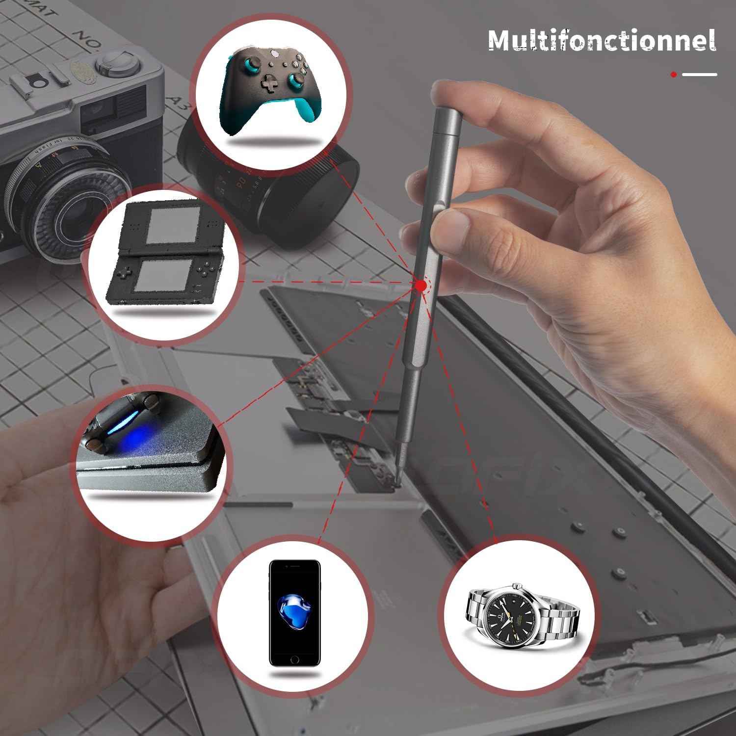 Jeu de Tournevis de Précision pour Électronique : iPhone, ps/5, Xbox, Switch, Mac et Montre - 6