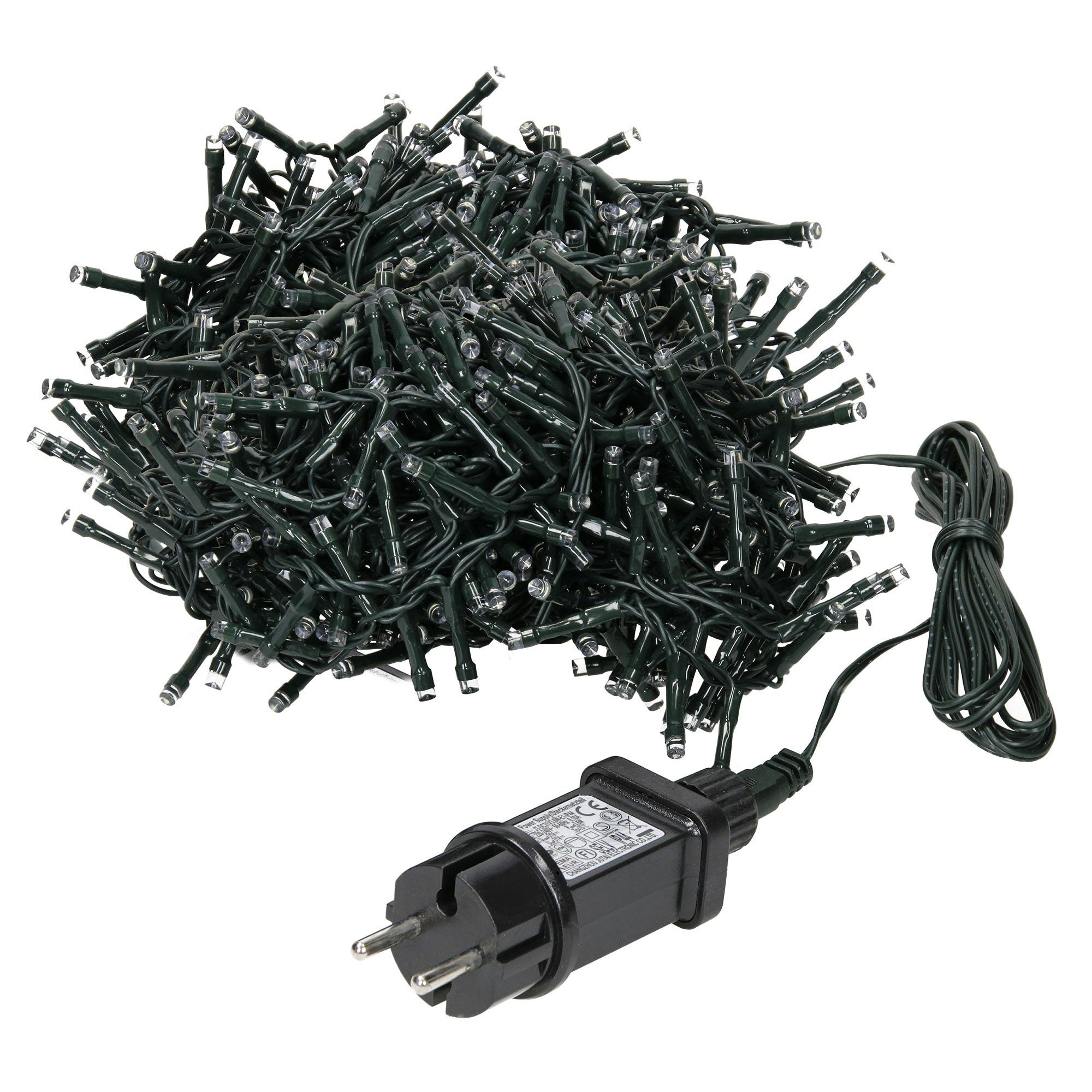 ECD Germany Kurtyna swietlna PVC 1185 x 52cm, czarna, IP 44, zimna biel, 12m zarówek LED Lancuch swietlny LED, kurtyna swietlna, deszcz lodowy, siatka