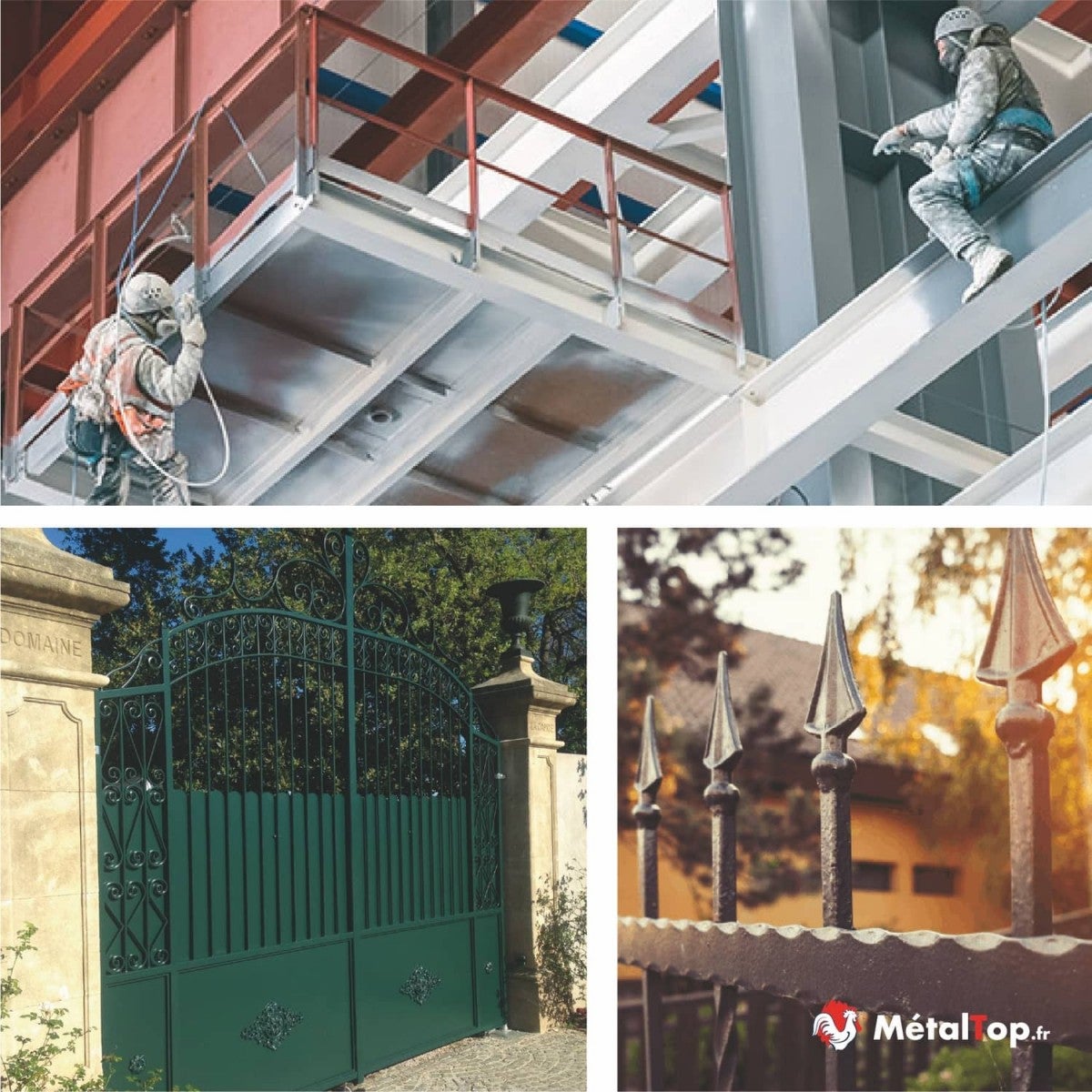 Peinture Metal - Brun gris - RAL 8019 - 1 L - Métaltop - 8