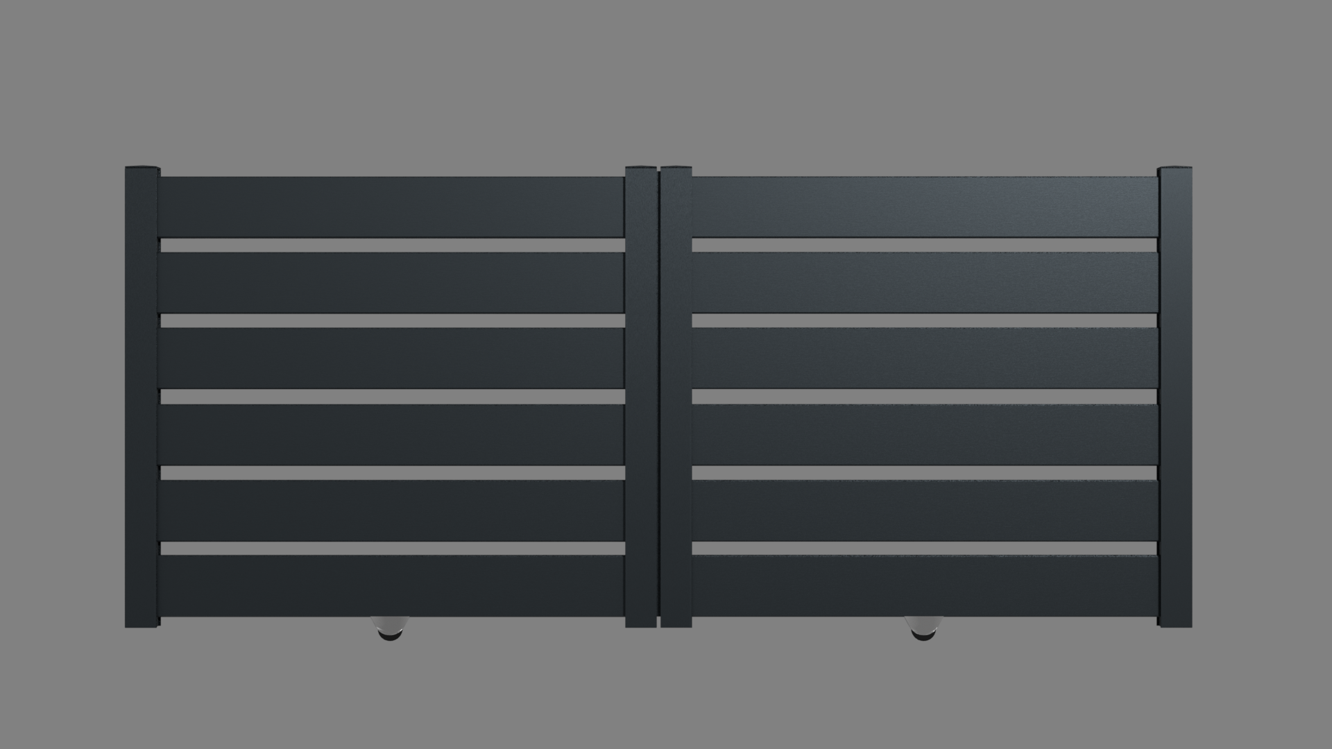 Portail aluminium coulissant SAH en kit + Motorisation dimensions L.4000 (entre piliers) X H.1500 mm Couleurs Blanc (RAL 9010) - 4