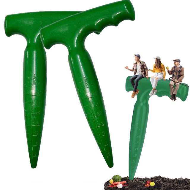Kit Outils De Plantation Pour Jardin - Perceur à Bulbes, Dispensateur à Graines, Transplantoir, Avec Échelle