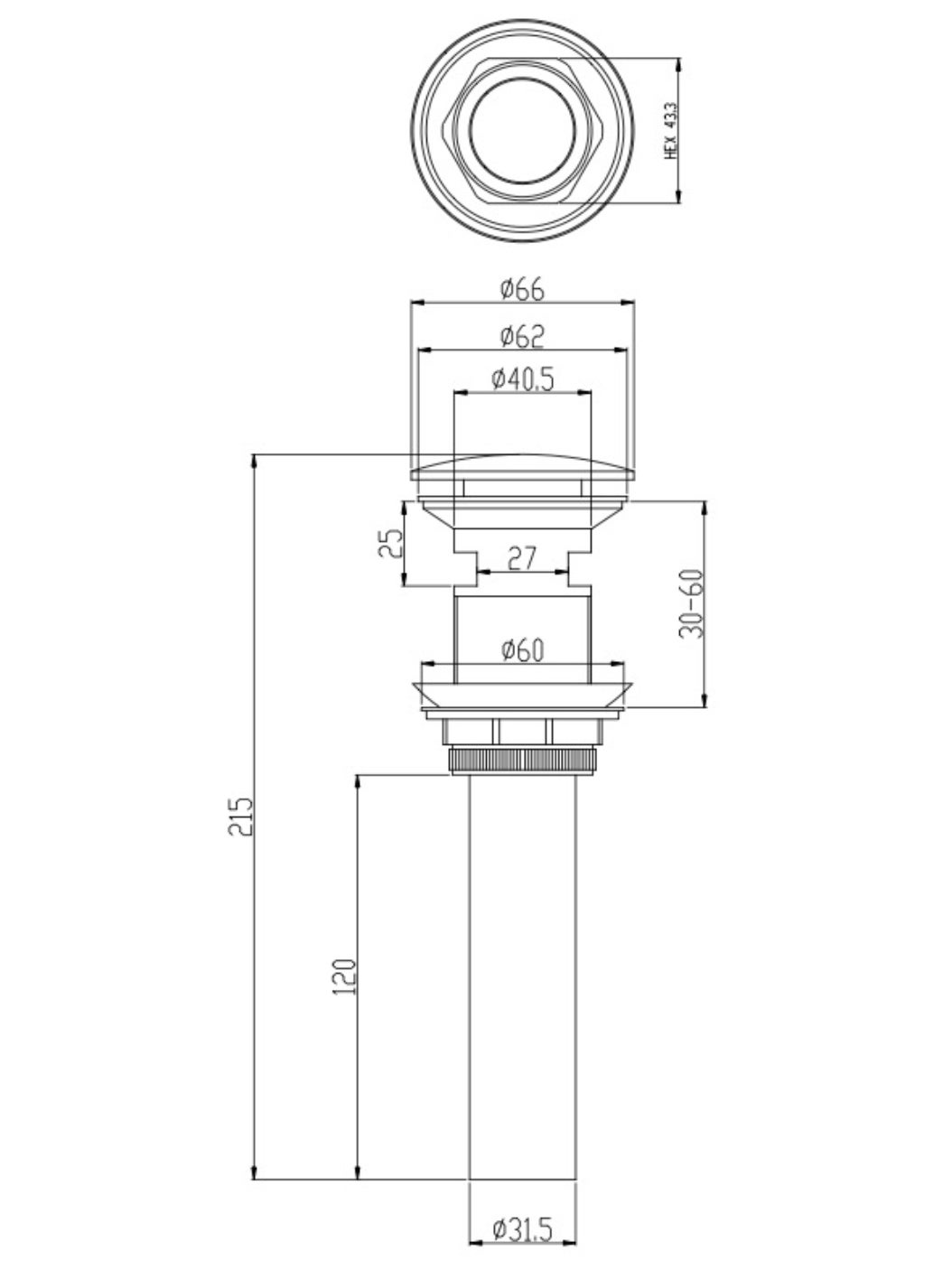 BONDE CLIC-CLAC 001 DORÉE 100% EN LAITON - 5