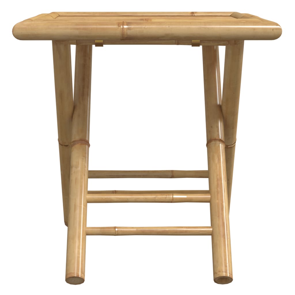 Table de jardin pliable 45x45x45 cm bambou - 4
