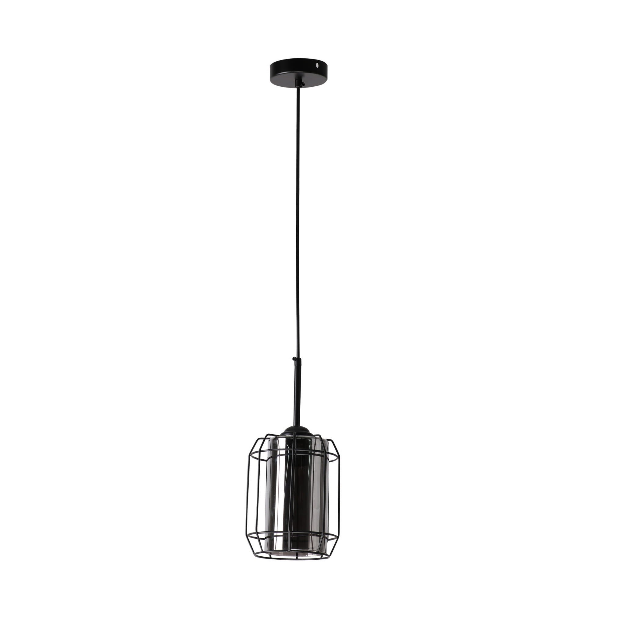 Lampa sufitowa wisząca Jonera czarna-dymiona 1xE27x40W industrialna wym: 110 x 15 x 15 cm metal Candellux