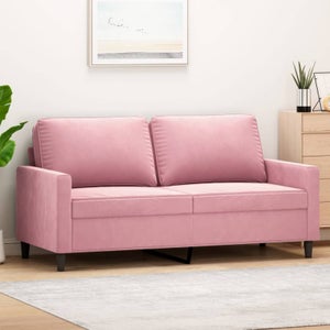 Canapé-lit Pour Enfants 2 Places Rose Peluche Douce - Chaise et fauteuil enfant
