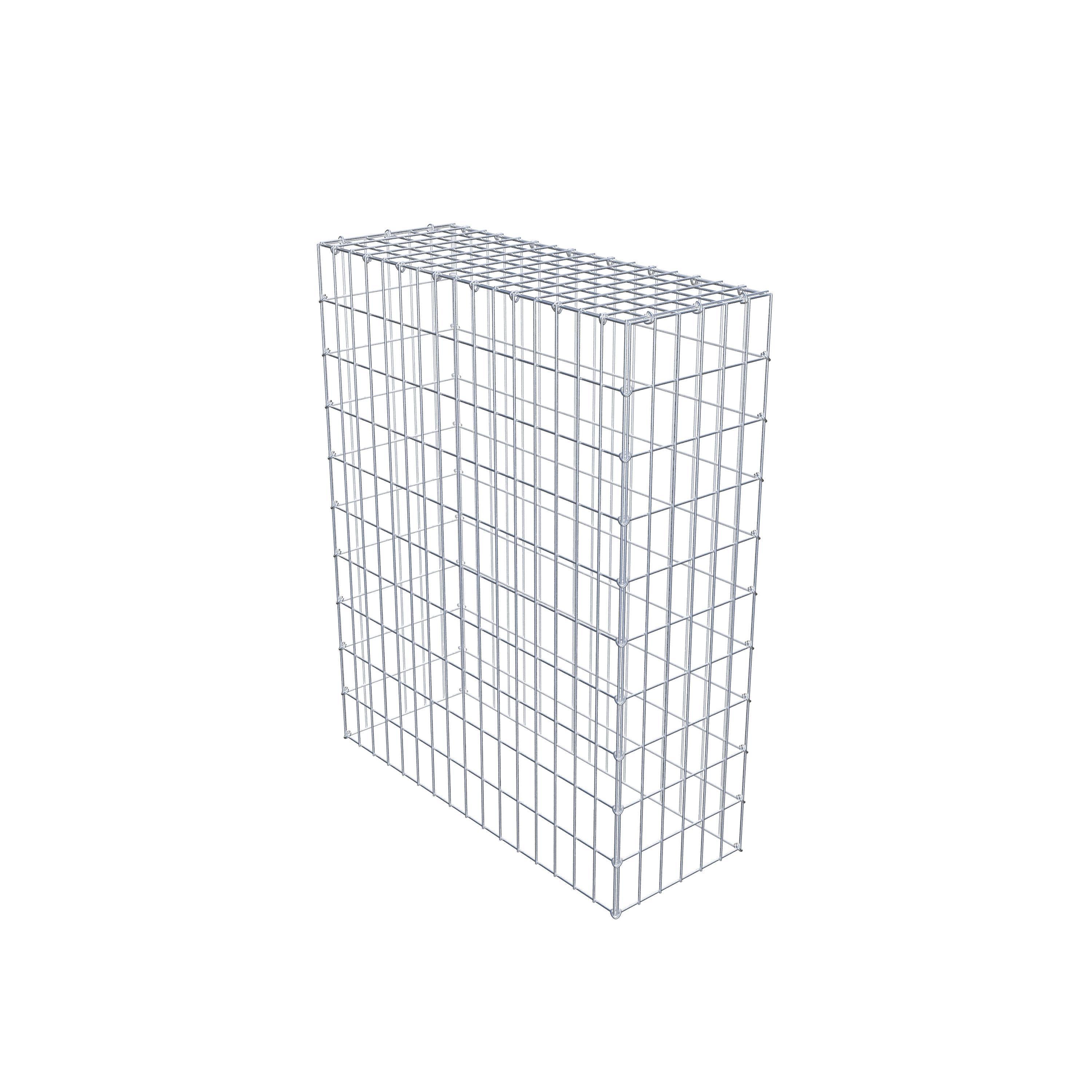 Gavión para apilar en acero galvanizado 100x80x30cm (LxAxP), malla 5 x 10cm, Anillo en C, sin rejilla inferior - 6