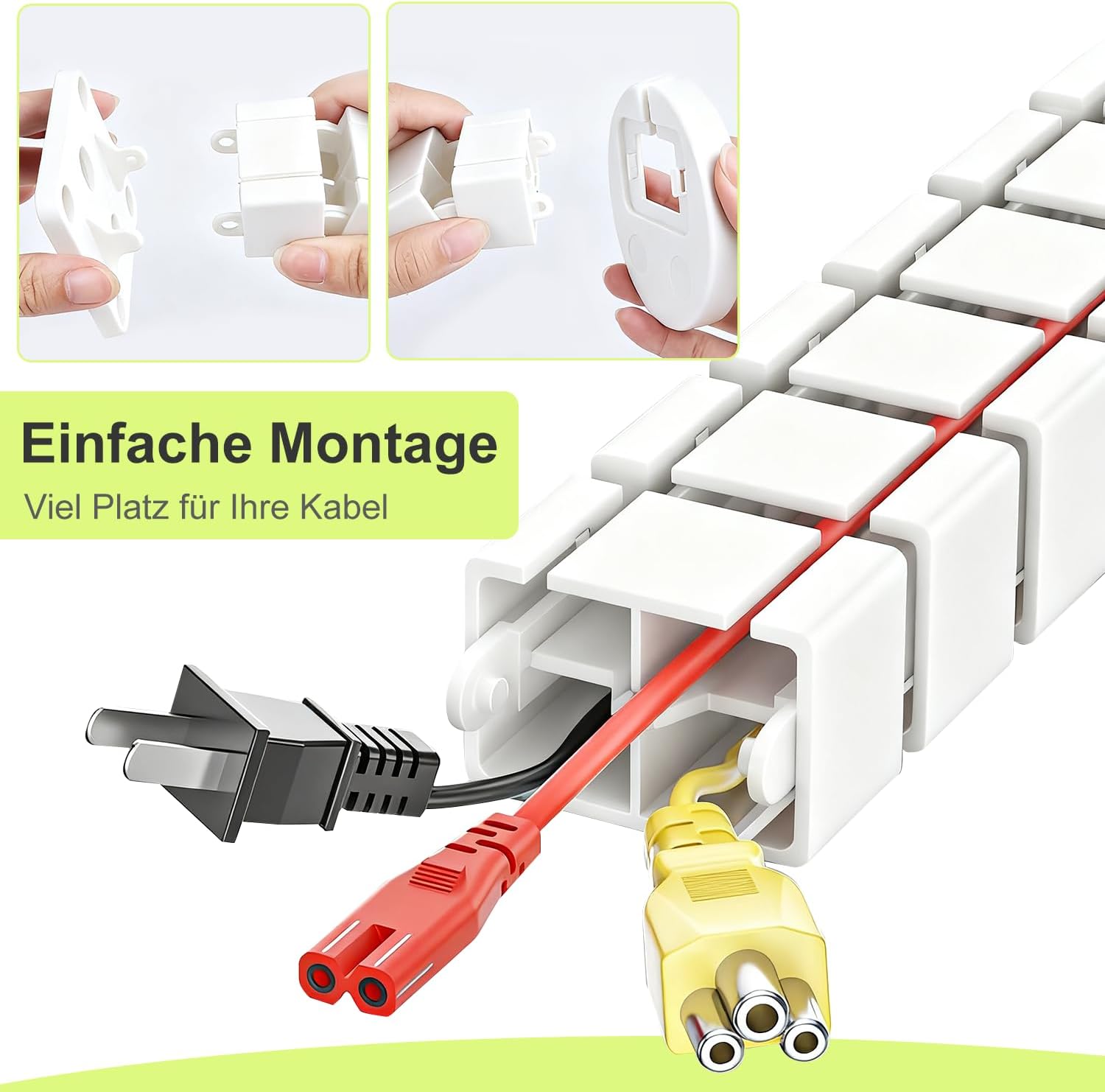 Colonne Vertebrale Cable Management Guide-Câbles Carré Gaine Cable De Bureaux à Hauteur Réglable Et Fixe 125mm Slim Line Guide-Câbles Carré pour Burea - 6