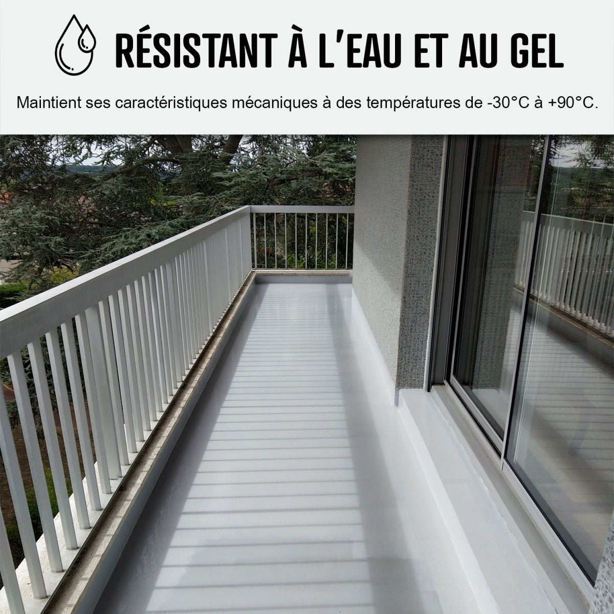 Résine d'étanchéité - réparation terrasse - 10 m², circulation privée, support non poreux Finition Brillante - ARCANE INDUSTRIES - 2
