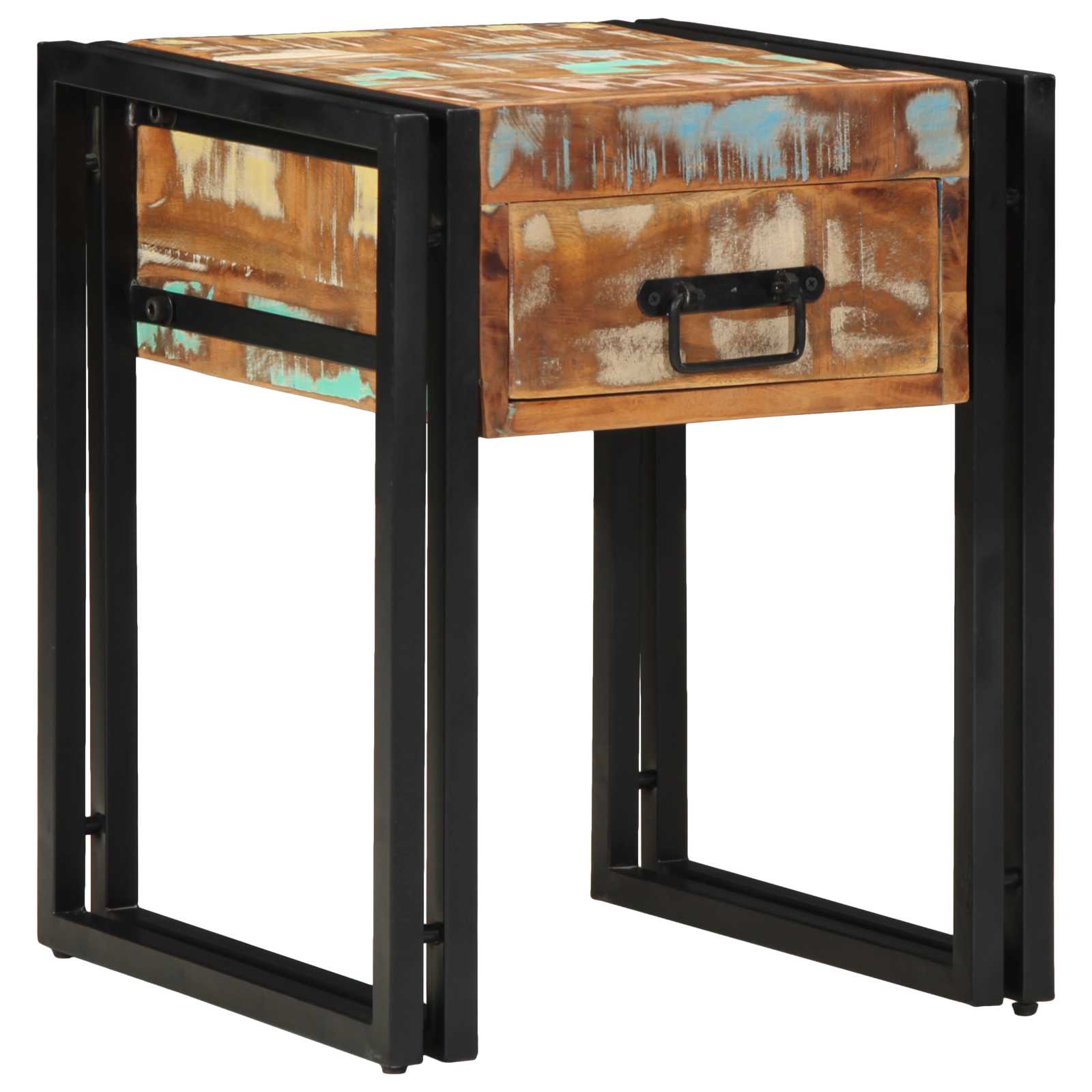 Stolik końcowy 40 x 40 x 50 cm Lite Drewno Recyklingowe vidaXL