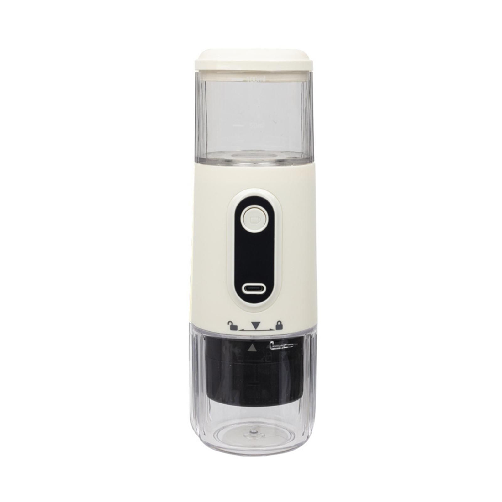 Cafetera portátil inalámbrica - cafetera espresso eléctrica compacta de 100 ml - compatible con cápsulas y café molido - recargable por usb tipo c - b