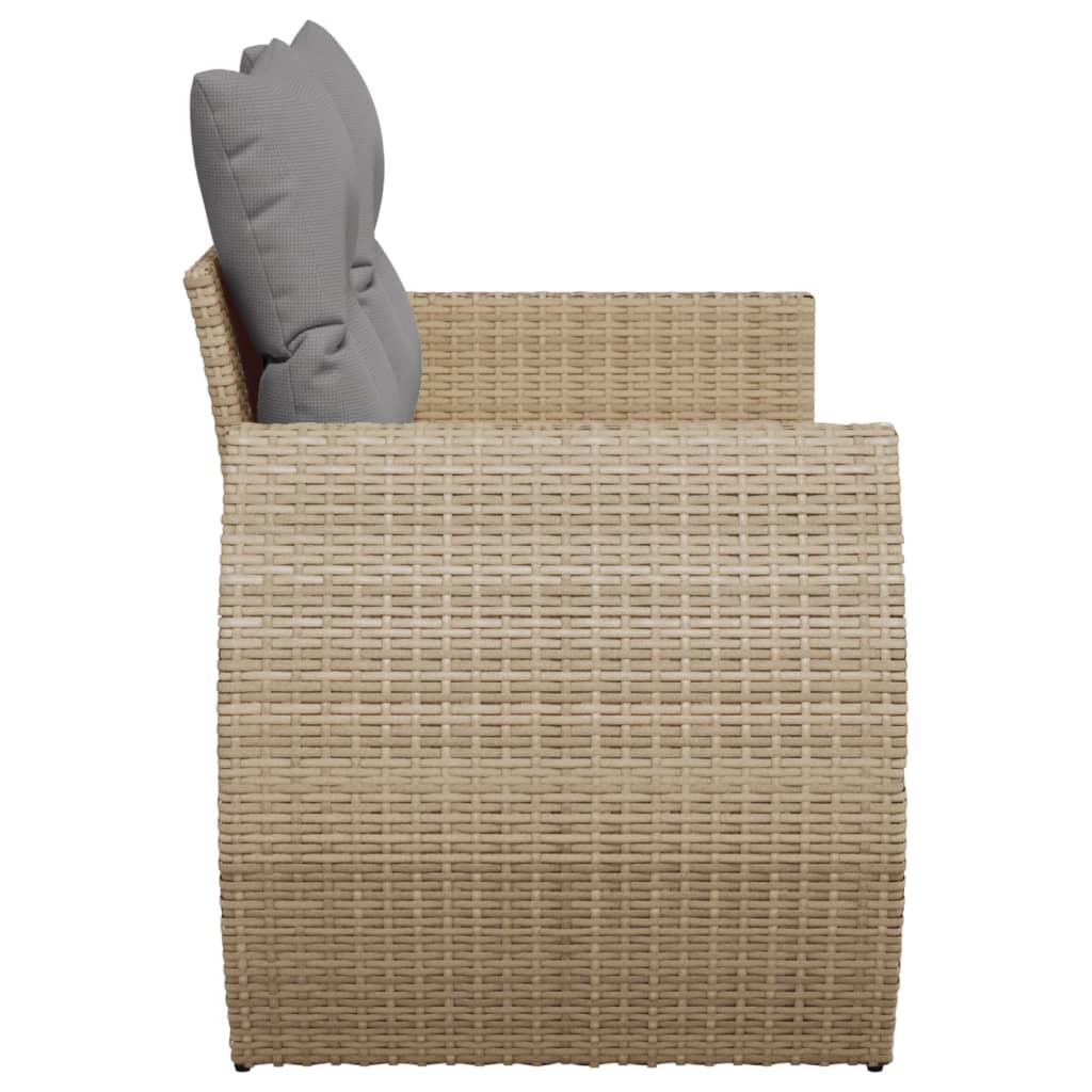 Salon bas de jardin en Rattan synthétique Beige 2 personnes - 5