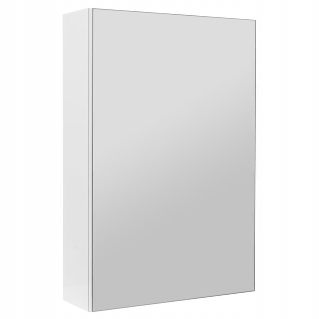 Szafka łazienkowa z lustrem lustrzana wisząca do łazienki biały połysk 40 cm