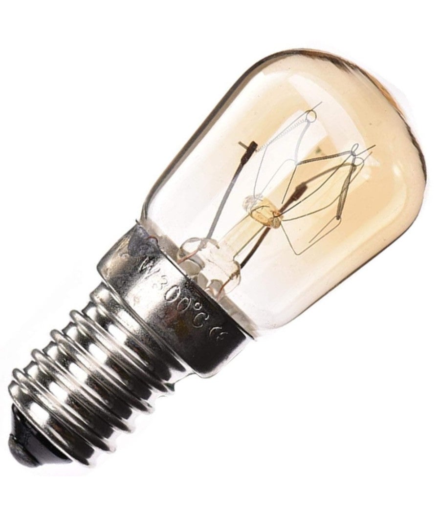 LAMPADINA ALOGENA DA FORNO ATTACCO E14 25W MAX 300°C