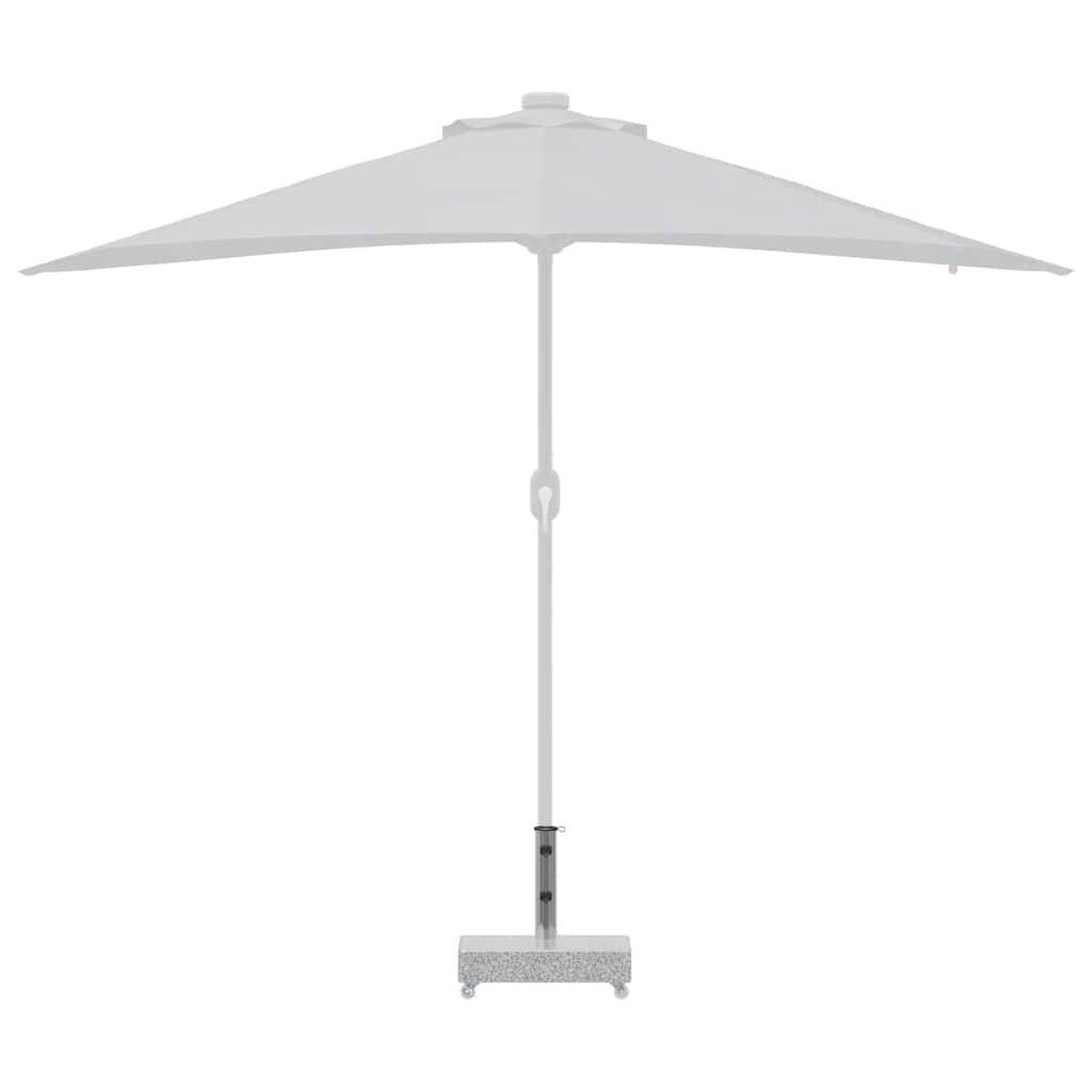 vidaXL Socle de parasol Gris clair 45x25x8,3 cm Granite - 5