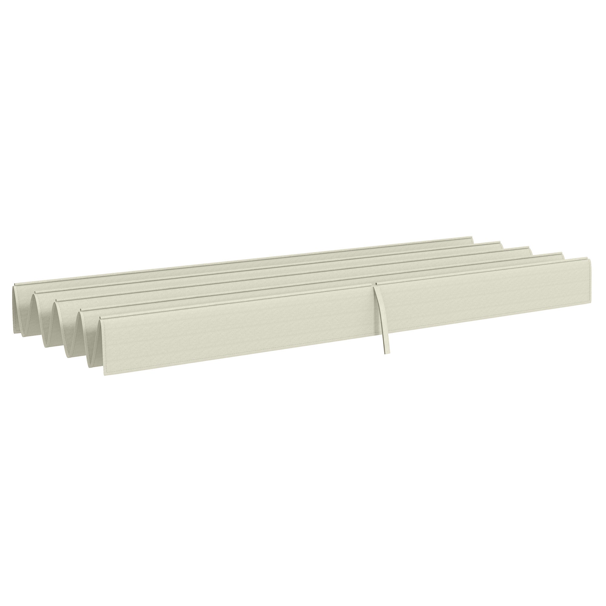 Toiture de remplacement pour pavillon de jardin de 2,85 x 2 m, extensible, montage facile, polyester, blanc crème - 8