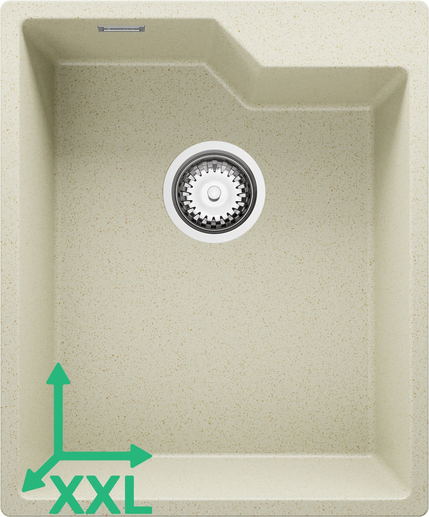 Évier de cuisine granit double lavabo beige