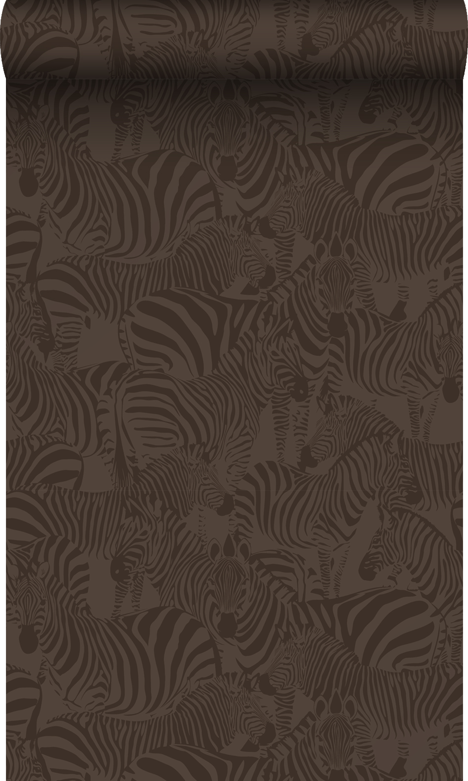 Tapeta zebry ciemny brąz - 50 x 900 cm - ORIGIN