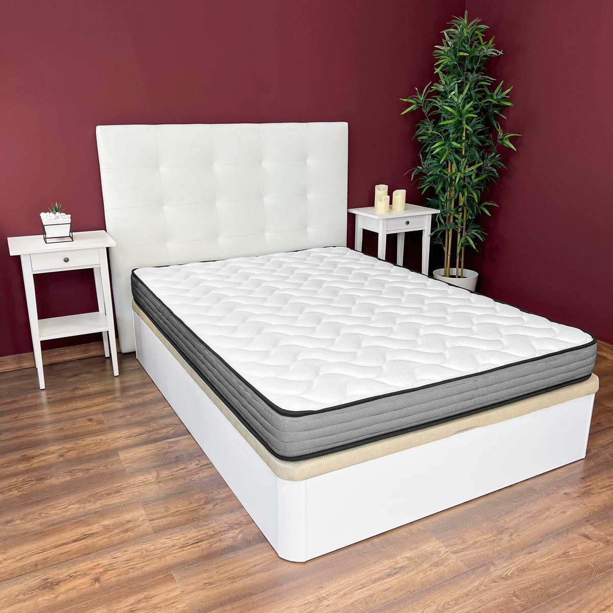 Colchão 90 x 200 em viscoelástico reversível Hawai, com Viscosoft, firmeza e conforto, firmeza média-alta, lado inverno-verão - 4