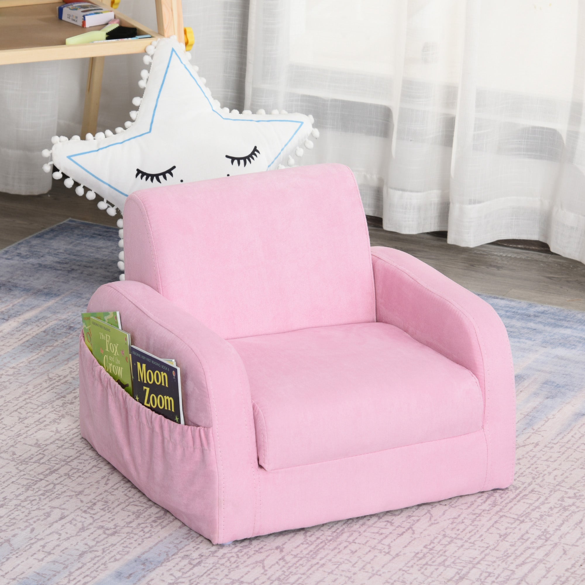 Fauteuil pour enfant 3 ans canapé transformable 2 en 1 pliable rose ...