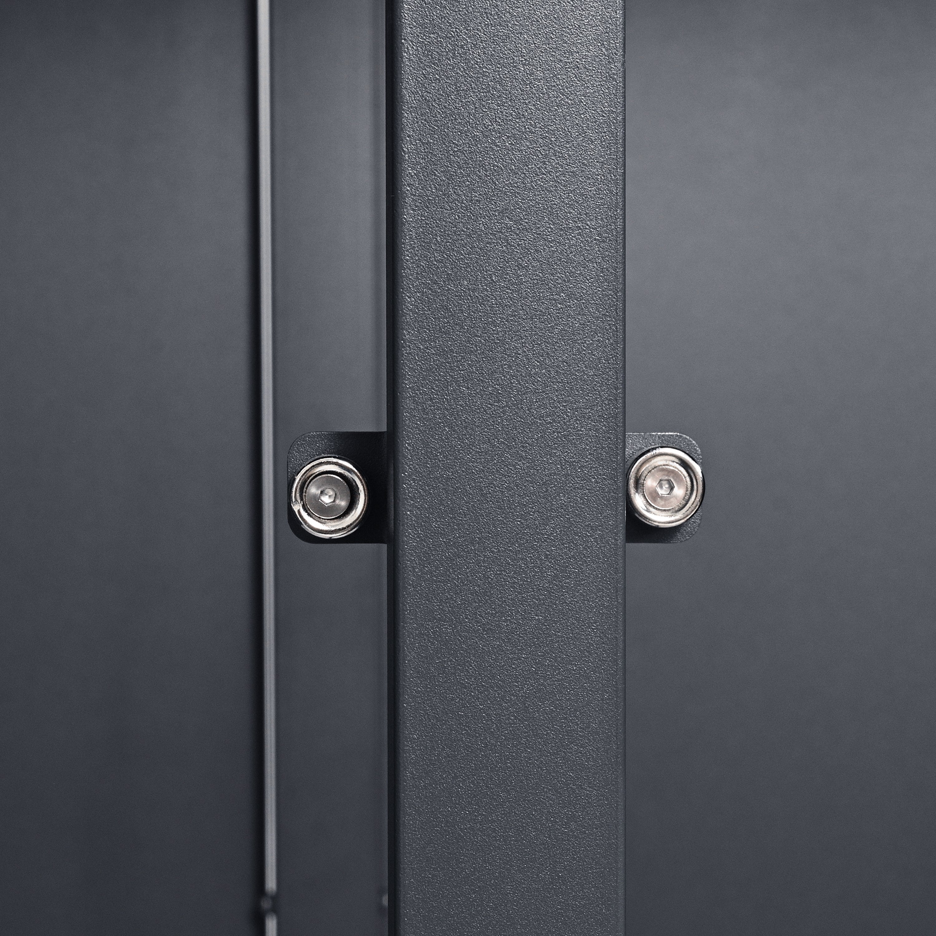 AXI Leon Cache Poubelle Avec Louis Boîte Aux Lettres Anthracite/Effet Bois – 2 Conteneurs - Max