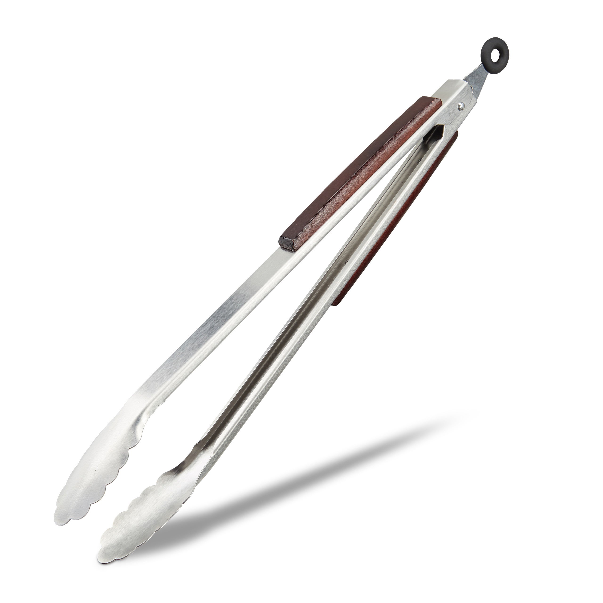 Pinze Da Cucina In Acciaio Inox 27 Cm Con Punta In Silicone – Adatte Per Spaghetti, Insalata, BBQ, Carne E Pasta, Con Supporto Da Appoggio
