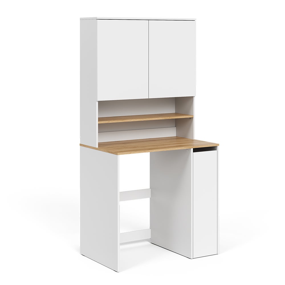 Armoire à Linge Fynn Blanc Vicco - Meuble De Salle De Bain Avec Panier