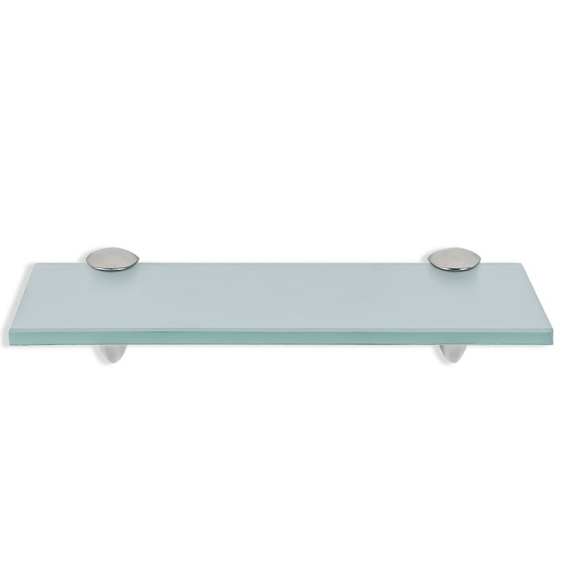 Étagère Murale En Verre Trempé 6mm - 60x15cm Clair - Robuste Et Élégante Pour Cuisine, Salle De Bain Ou Salon