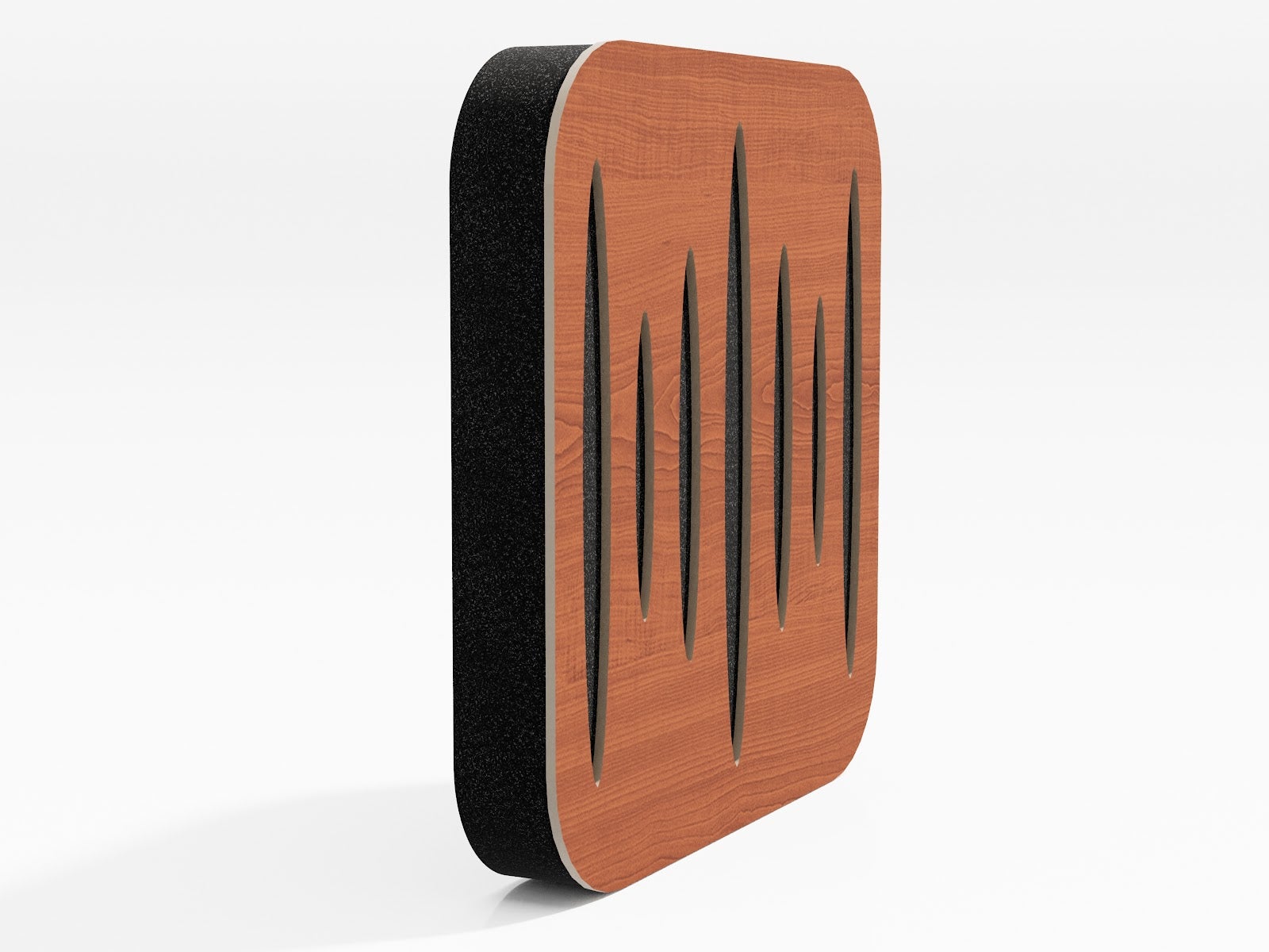 Lot de 8 Mini-Panneaux acoustiques insonorisants COLUMBIA 23x23x3 cm - 0,42 m² surf.totale -MDF perforé laminé et mousse acoustique -Cerise - 3