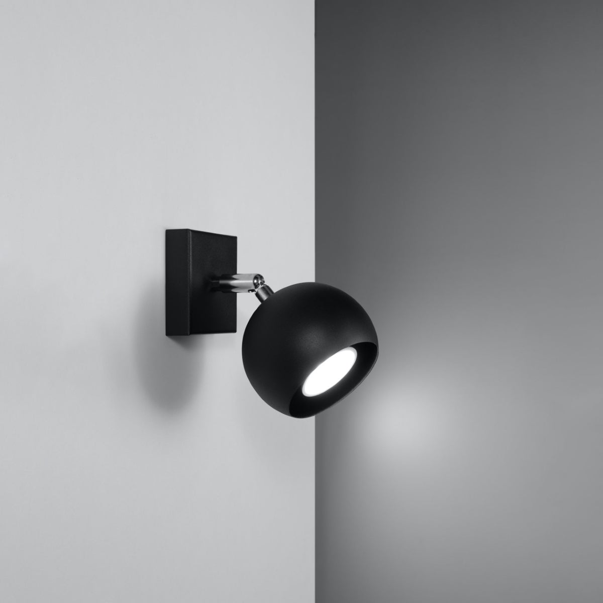 Kinkiet RAYIS czarny LED 3000K - 10x16x10cm Sollux