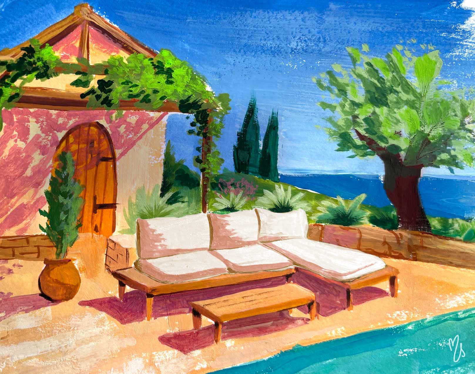 Salon de jardin en Bois Marron 4 personnes - 8