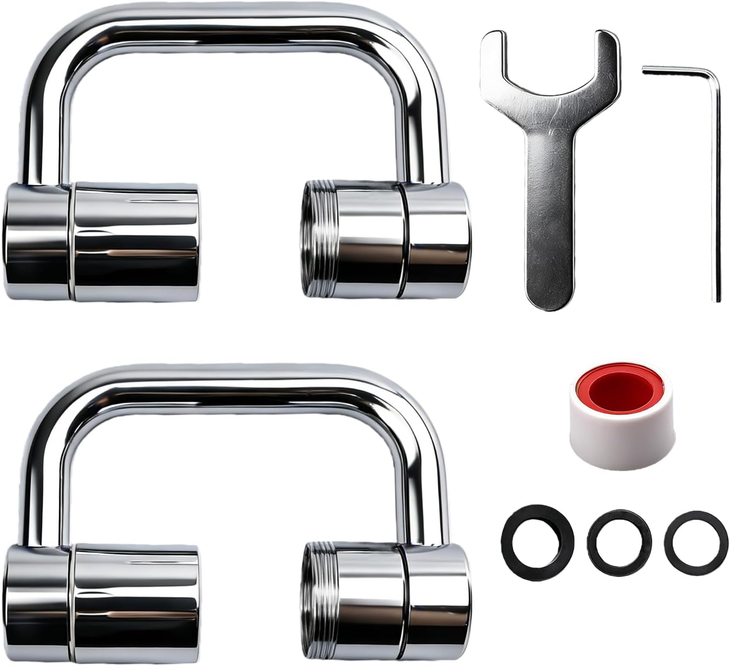 Set de robinet multifuncțional, prelungitor rotativ, comutator Boost, robinet rotativ pentru baie rezistent la stropire cu două viteze