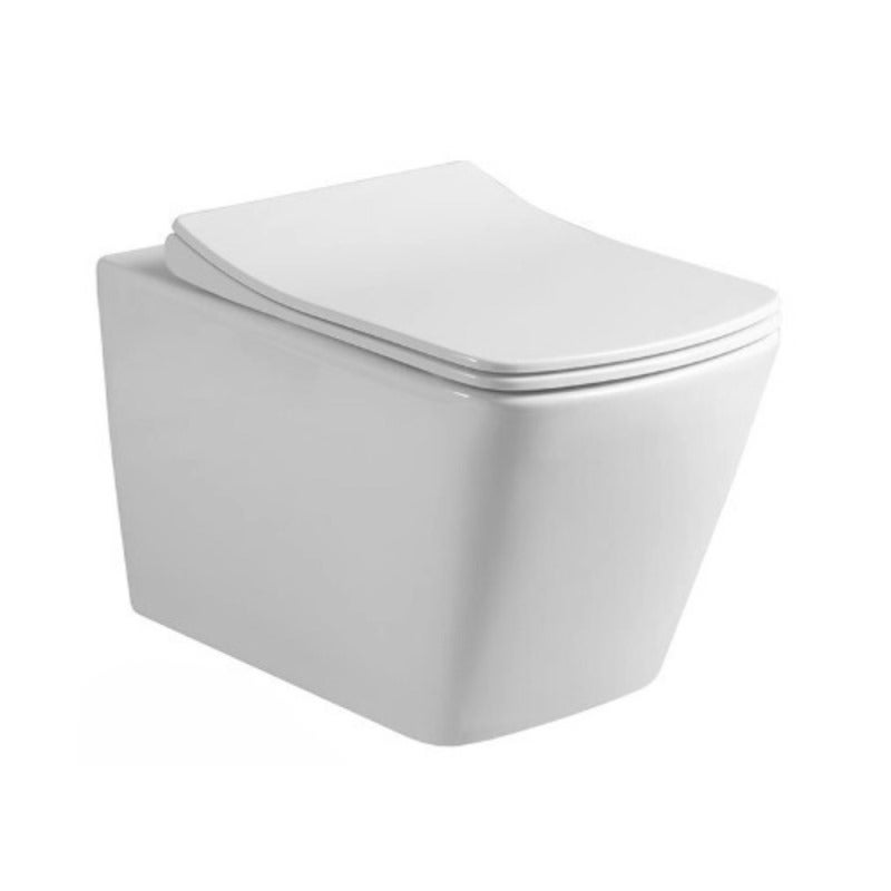 Pack WC Bâti autoportant + WC sans bride SAT Infinitio Design + Abattant softclose + Plaque chrome - 2