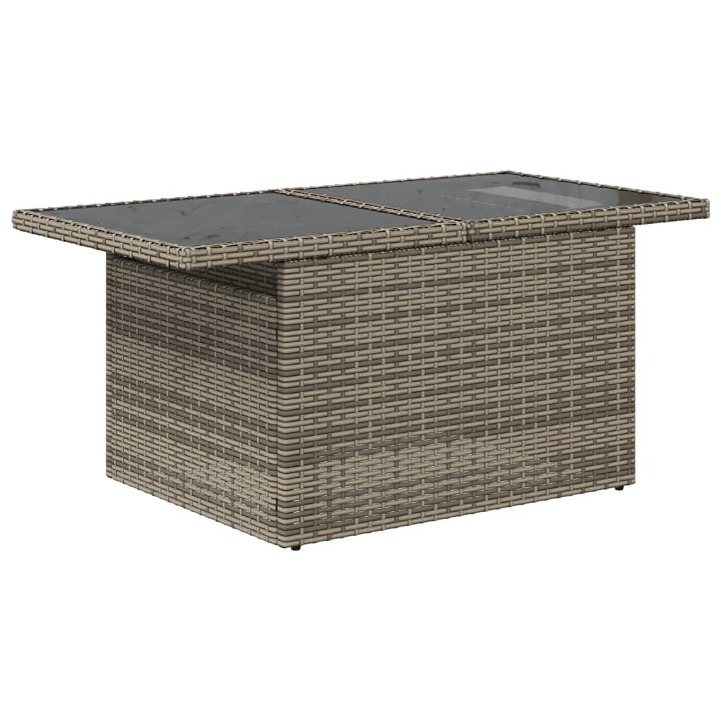 Set Divano da Giardino 9 pz con Cuscini Grigio in Polyrattan vidaXL - 4