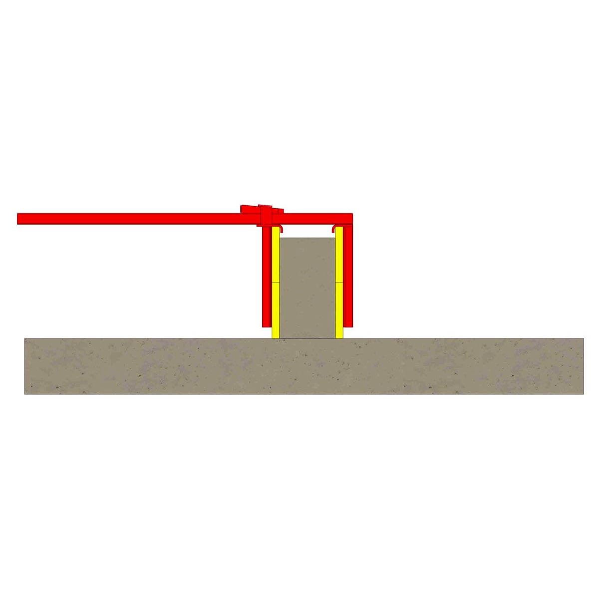 Lot de 20 chevalets étriers de coffrage peints réglables 1 m pour planche de 27 ou 30 mm - 3