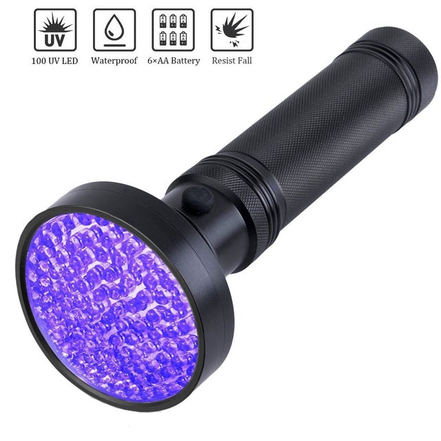 Lampe UV violette, 100 lampes, lampe de détection d'agent fluorescent, lampe UV