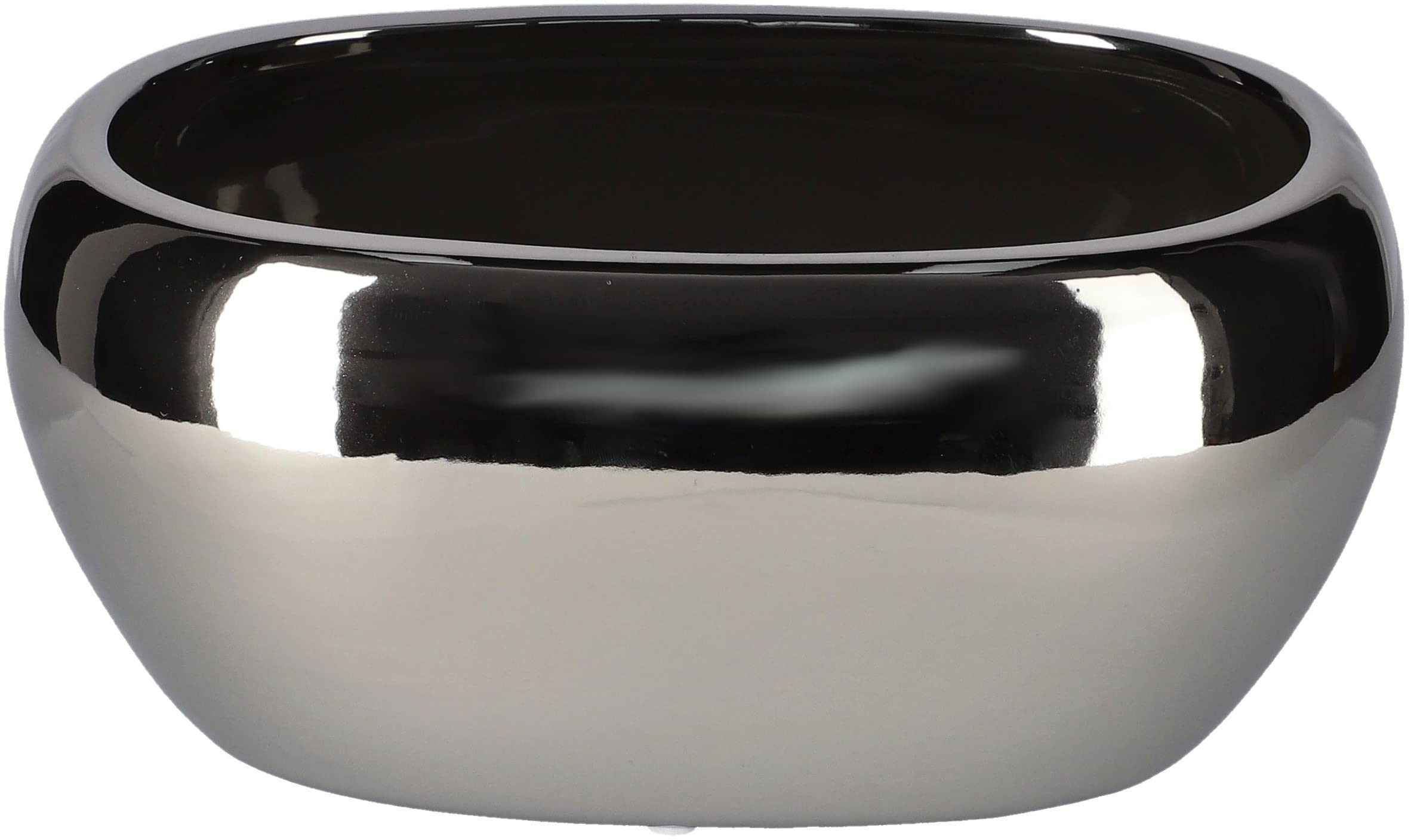 Pot De Fleurs En Céramique Argenté 10cm - KOTARBAU - Surface Miroir - Pour Plantes Ou Cache-Pot