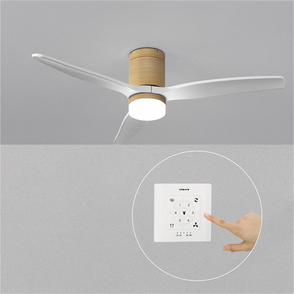 CREATE - WIND CALM - Cichy wentylator sufitowy 40W z technicznymi łopatkami ABS w różnych rozmiarach -