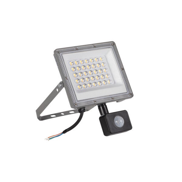 Naświetlacz LED z czujnikiem ruchu szary LED 30W 3000/4000/6500K 2400/3240/2910lm IP44 wym: 22 x 17,1 x 5,1 cm aluminium Kanlux