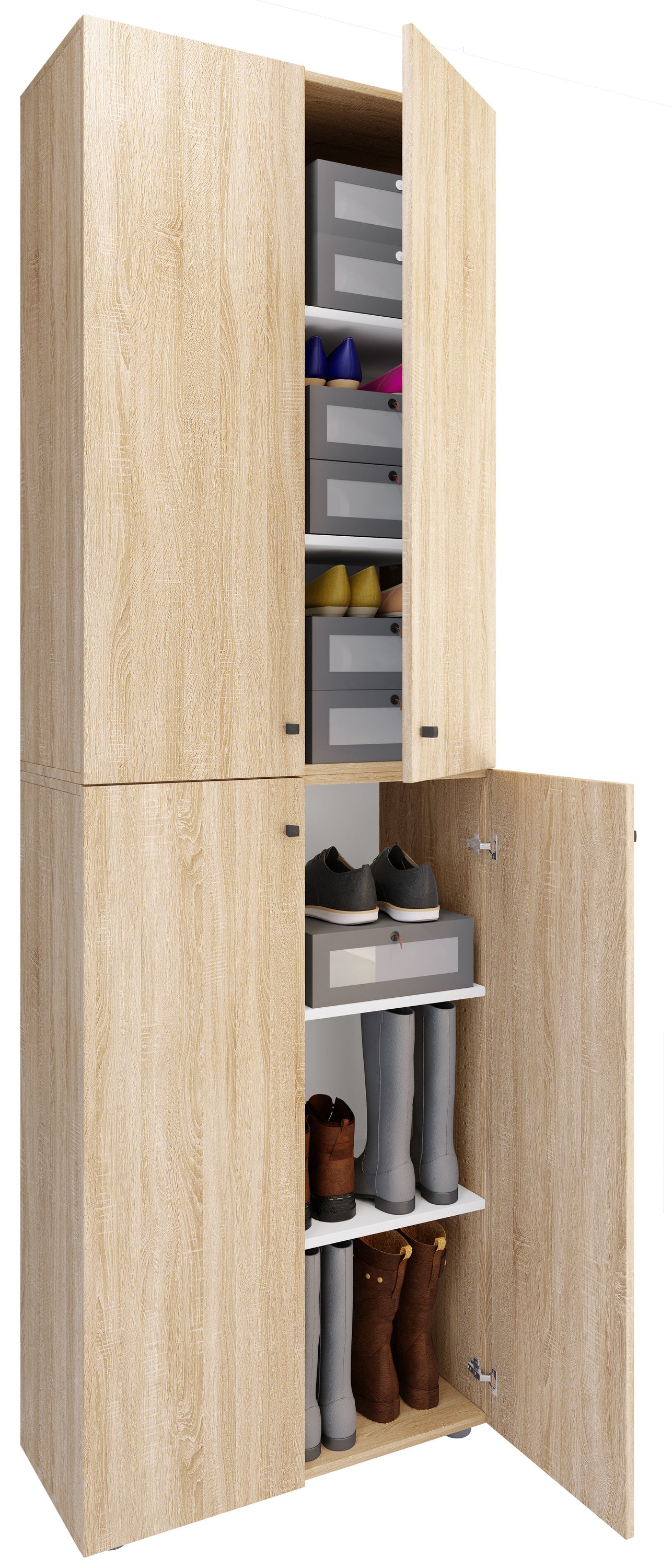 VCM Szafka na buty Lona Sonoma Oak H. 220 x B. 70 x T. 40cm
