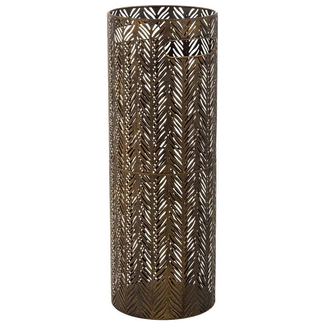 Porte-parapluie rond en métal doré 20x20x53h