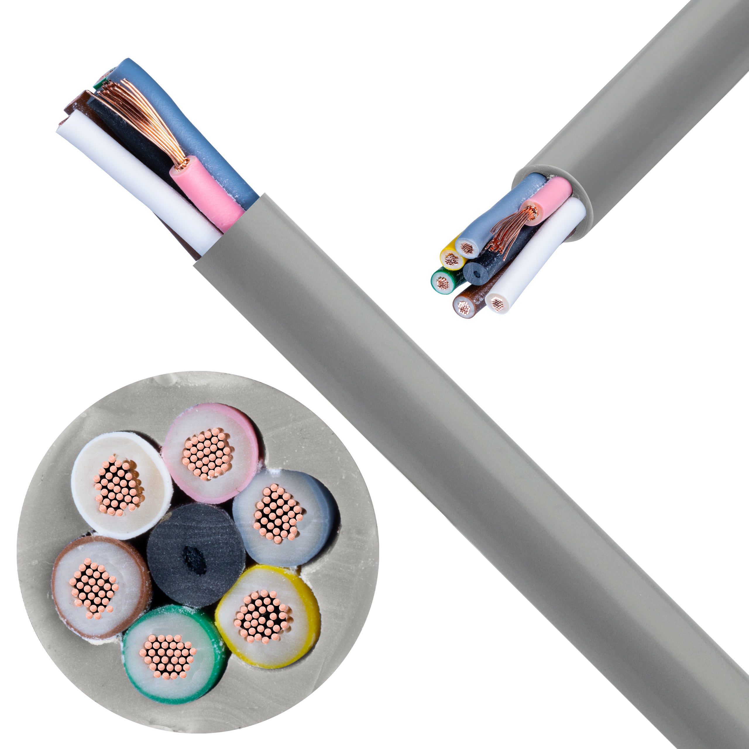 Kabel sterowniczy BiT LIYY 6x0,5mm2 szary 300/300V olejoodporny linka Bitner 500m