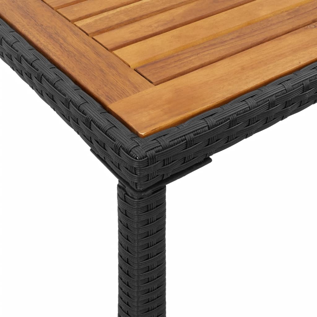 Table de jardin extensible rectangulaire en Rattan synthétique Noir - 8