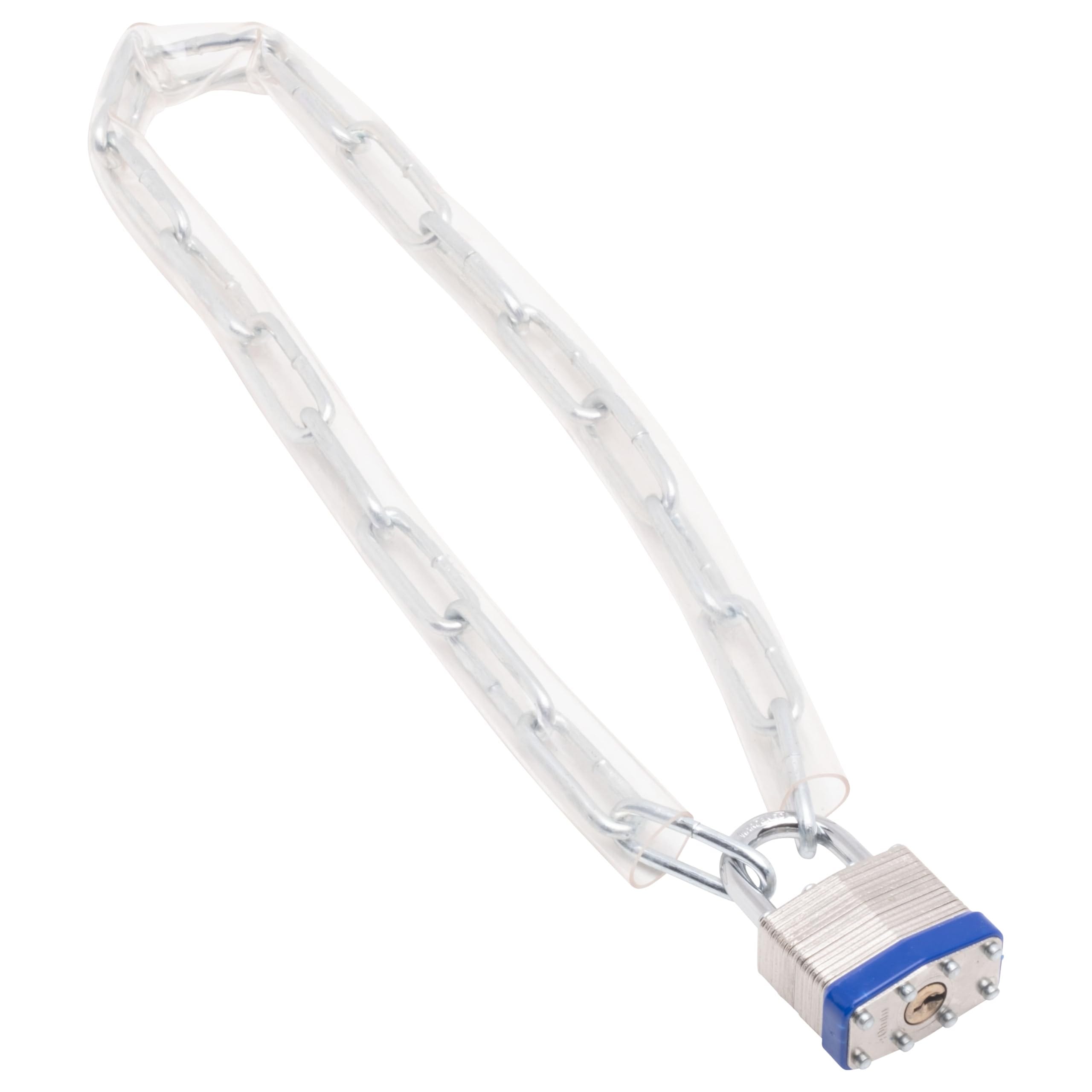 Catena Di Sicurezza 60 Cm Con Lucchetto - Acciaio 4 Mm, Argento, Sterling 460 LPL - Foto 3