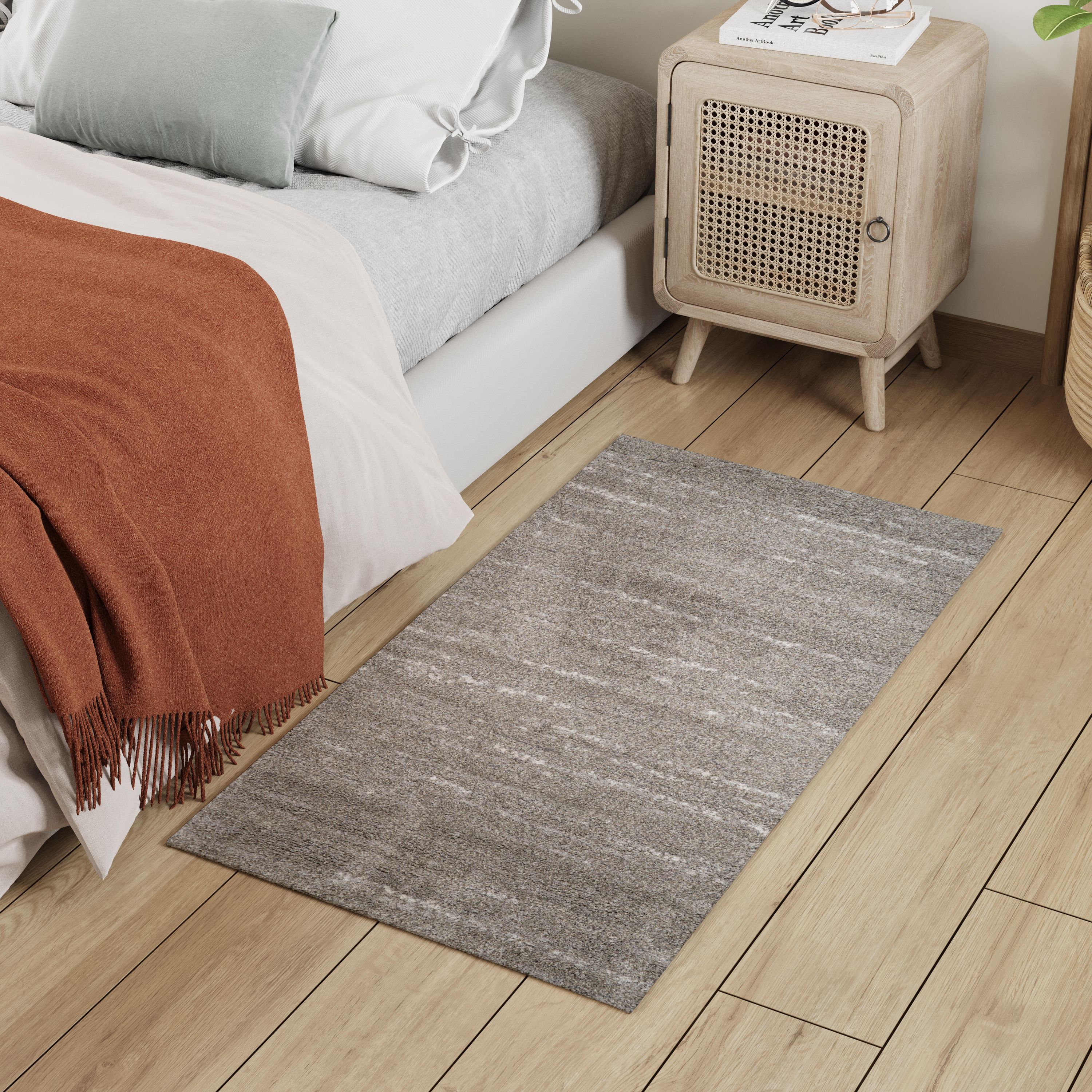 Tapete de poliéster Dune cinzento 60x110cm - 6