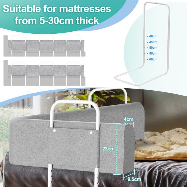 Protezione Anticaduta Per Letti - 50 Cm, Regolabile, Per Bambini E Letti Familiari - Foto 5