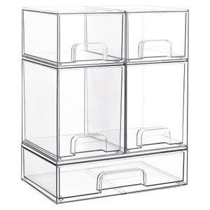 Lot De 24 Diviseurs De Tiroirs Lifewit - Organisateurs Plastique Pour Cuisine, Bureau, Maquillage, Bijoux, Chambre Et Salle De Bain